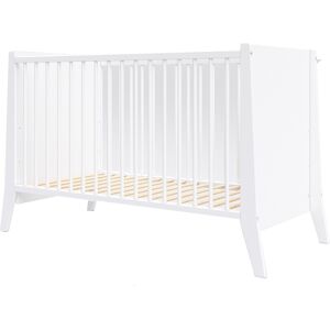 Premiers Moments Lit bebe evolutif en bois blanc - 120x60 cm