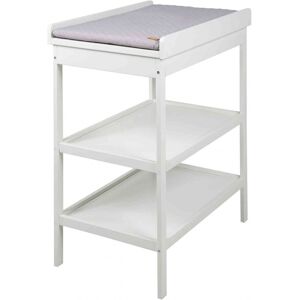 Roba Kids Table a langer 2 etageres en bois blanc matelas a langer gris roba