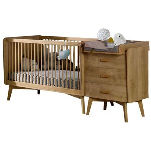 Nateo Concept Lit bebe combine evolutif 70x140 Chene Vintage