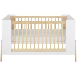 Maisons du Monde Lit bébé évolutif à barreaux blanc 70x140