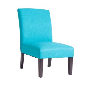 Lastdeco Fauteuil Crapaud en Polyester Turquoise, 55x77x92 cm