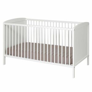 ID Kids Pack lit bébé avec matelas bois massif blanc 70x140 cm