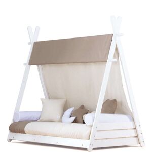 Alondra Lit bébé Montessori en 70x140 cm avec textile en beige