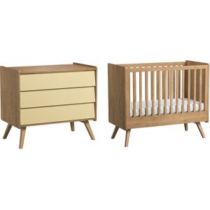 Vox Lit bébé 60x120 commode à langer naturel beige