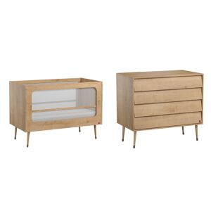 Vox Lit bébé 60x120 commode à langer naturel