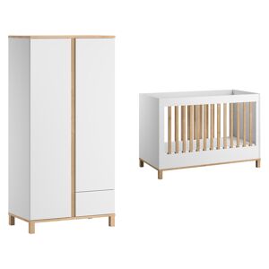 Vox Lit bébé 60x120 armoire 2 portes blanc