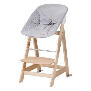 roba Chaise haute avec transat inclinable gris en bois naturel - Publicité