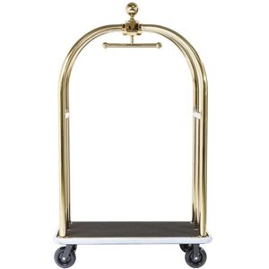 Kare Design Chariot a bagages en acier dore