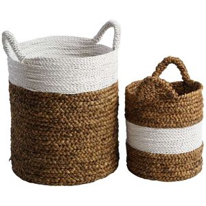 Wanda Collection Lot de 2 paniers tresses en jacinthe d