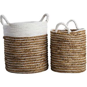 Wanda Collection Lot de 2 paniers tresses en jacinthe d