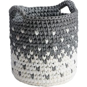 Wanda Collection Panier en corde gris et blanc S