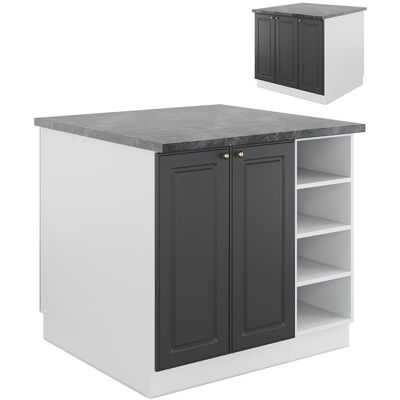 Vicco Îlot de cuisine sans pt, anthracite-or/blanc 90 x 82cm - Publicité Vicco Îlot de cuisine sans pt, anthracite-or/blanc 90 x 82cm - Publicité