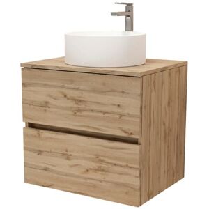 AURLANE - Ensemble moderne de salle de bain avec finition bois naturel - Mobilier de salle de bain - Publicité AURLANE - Ensemble moderne de salle de bain avec finition bois naturel - Mobilier de salle de bain - Publicité