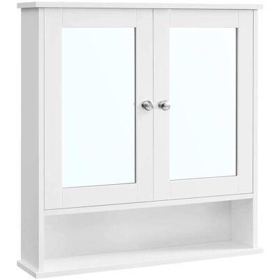 VASAGLE Armoire murale 2 portes 2 miroirs effet bois blanc - Publicité VASAGLE Armoire murale 2 portes 2 miroirs effet bois blanc - Publicité