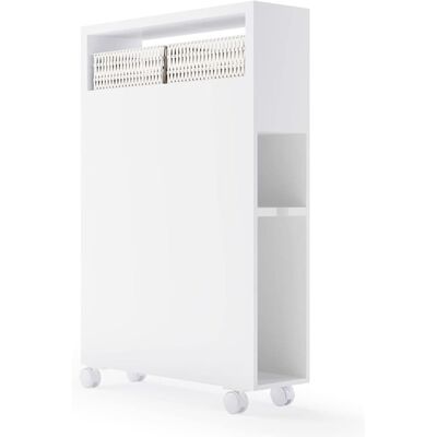 Giantex Meuble de salle de bain mobile multifonctionnel blanc 50 x 16 x 72,3cm - Publicité Giantex Meuble de salle de bain mobile multifonctionnel blanc 50 x 16 x 72,3cm - Publicité