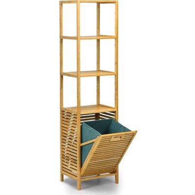 Giantex Meuble colonne de salle de bain en bamboo naturel 40 x 33 x 160 cm - Publicité Giantex Meuble colonne de salle de bain en bamboo naturel 40 x 33 x 160 cm - Publicité