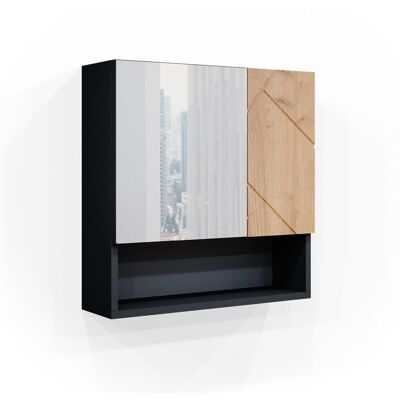 Vicco Armoire de toilette 54x55cm, chêne doré/anthracite - Publicité Vicco Armoire de toilette 54x55cm, chêne doré/anthracite - Publicité