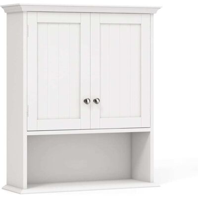 Giantex Armoire blanche murale de salle de bain 60 x 20 x 70,5 cm - Publicité Giantex Armoire blanche murale de salle de bain 60 x 20 x 70,5 cm - Publicité