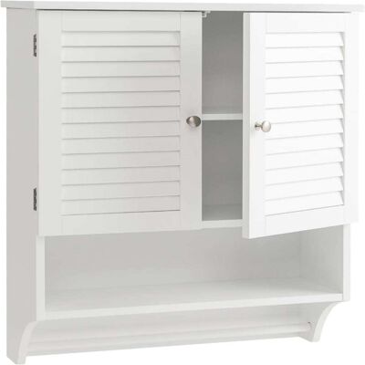 Giantex Armoire murale blanche de salle de bain - Publicité Giantex Armoire murale blanche de salle de bain - Publicité