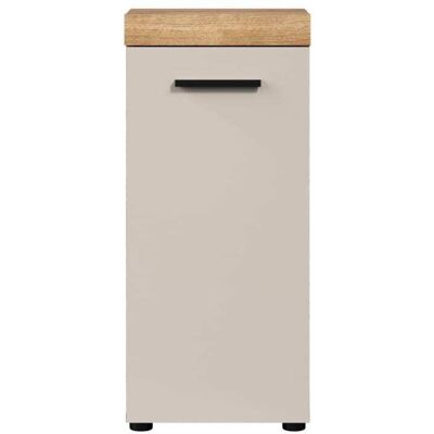 Calicosy Meuble de salle de bain 1 porte décor chêne et cashmere l36 cm - Publicité Calicosy Meuble de salle de bain 1 porte décor chêne et cashmere l36 cm - Publicité