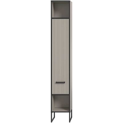 Calicosy Colonne de salle de bain 1 porte 2 niches cachemire h192 cm - beige - Publicité Calicosy Colonne de salle de bain 1 porte 2 niches cachemire h192 cm - beige - Publicité
