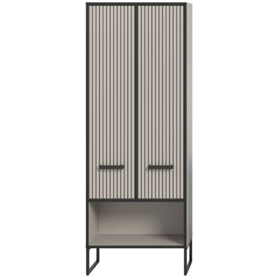 Calicosy Colonne de salle de bain 2 portes 2 niche cachemire h159 cm - beige - Publicité Calicosy Colonne de salle de bain 2 portes 2 niche cachemire h159 cm - beige - Publicité