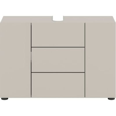 Calicosy Meuble sous lavabo 3 portes l82 cm - cashmere - Publicité Calicosy Meuble sous lavabo 3 portes l82 cm - cashmere - Publicité