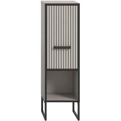 Calicosy Petite colonne de salle de bain 1 porte 1 niche h101 cm - beige - Publicité Calicosy Petite colonne de salle de bain 1 porte 1 niche h101 cm - beige - Publicité