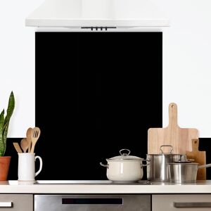 99Deco Credence cuisine Fond de hotte ALU L90cmxH70cm Noir Uni