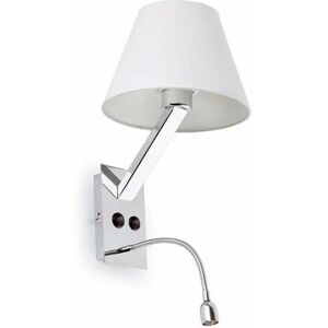 FARO BARCELONA Applique steel blanc e27+led