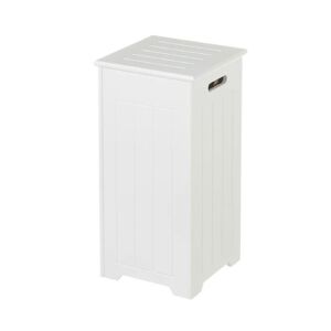Wadiga Rangement stock rouleaux papier toilette bois MDF blanc H60cm
