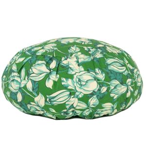 Vent de Bohème Coussin de méditation en coton imprimé fleuri vert