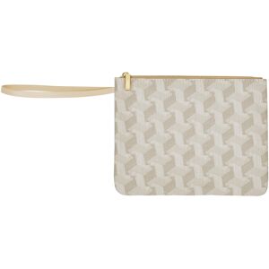 Le Jacquard Français Pochette en coton beige 20 x 15