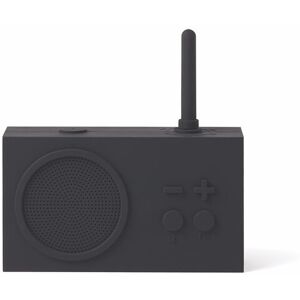 Lexon Enceinte Bluetooth et Radio en Gomme Noir