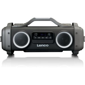 Lenco Enceinte bluetooth etanche radio fm et effets lumineux noir