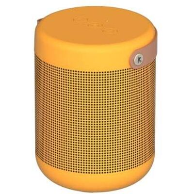 Kreafunk Enceinte bluetooth 360° 40w chargement à induction jaune - Publicité Kreafunk Enceinte bluetooth 360° 40w chargement à induction jaune - Publicité