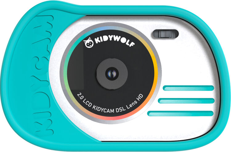 KIDYWOLF Appareil photo numérique et vidéo Kidycam Waterproof cyan