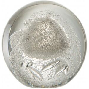 LANADECO Presse papier verre argent H11,5cm