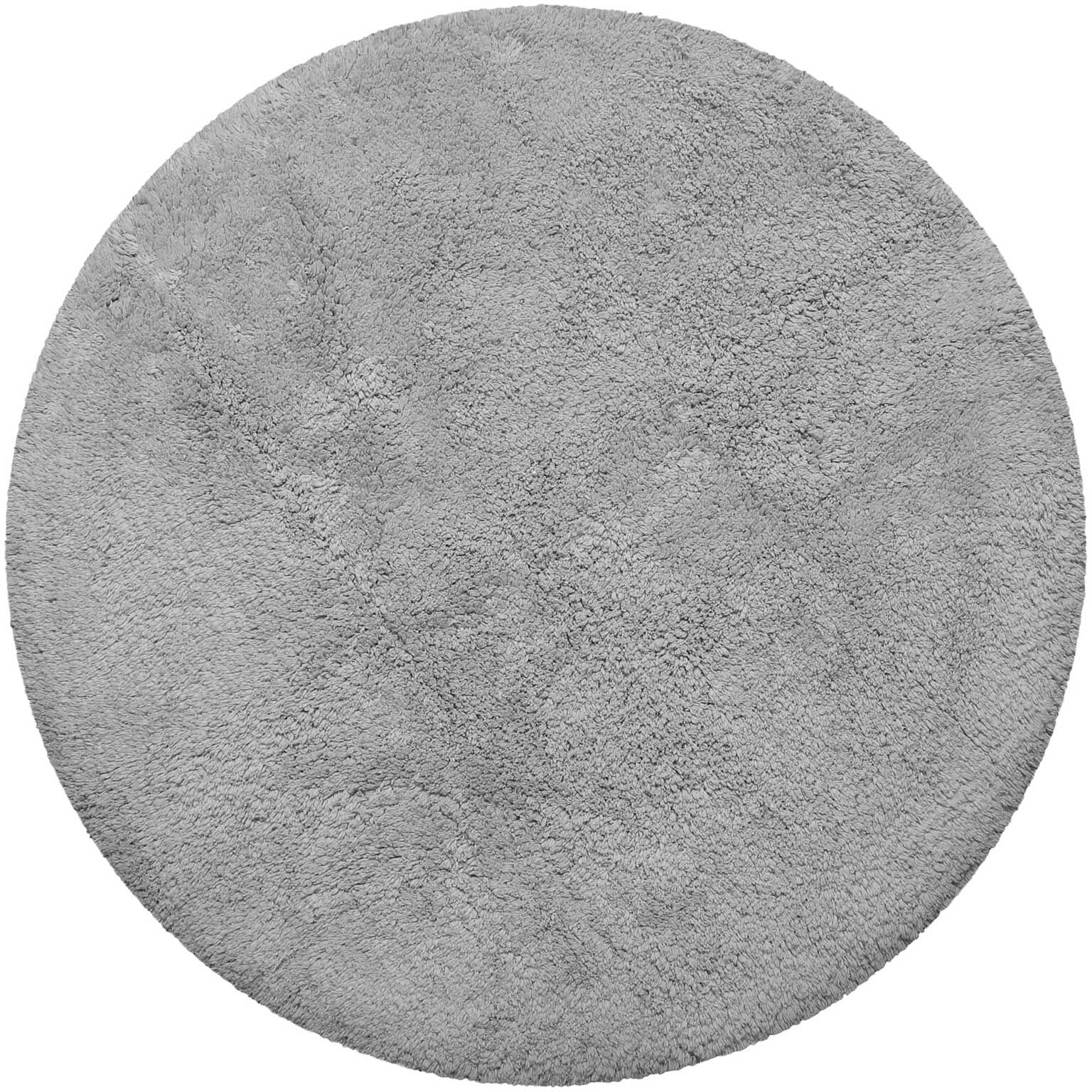 Wecon Home Basics Tapis de bain rond doux gris clair coton 90 rd.