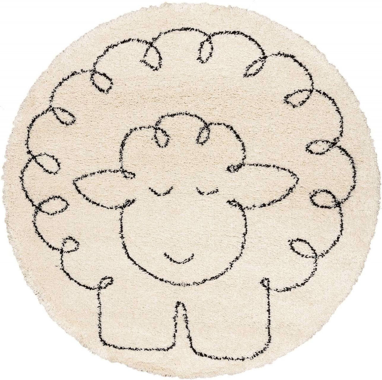 ReCollection Tapis enfant Mouton moelleux Beige