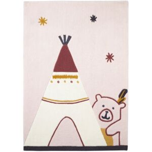 Sauthon Tapis de chambre enfant Tipi 130x90cm en acrylique beige