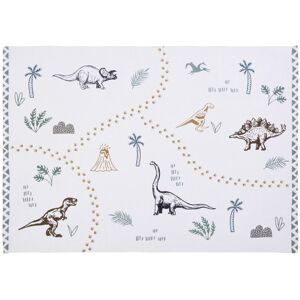 Maisons du Monde Tapis enfant en coton blanc imprime 120x180