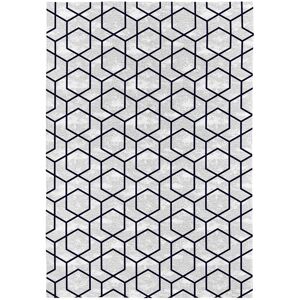 Rugs&Rugs Tapis decoratif en coton en impression digital gris 120x170