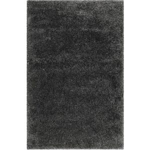 Esprit Tapis uni a poils longs gris fonce pour salon, chambre 170x120