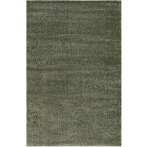 Esprit Tapis uni intemporel vert olive chine pour salon, chambre 170x120