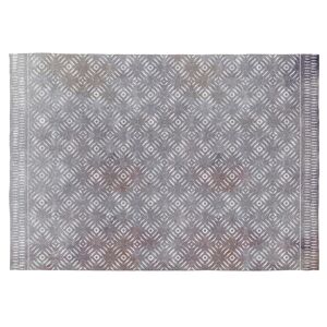 Rugs&Rugs Tapis decoratif en coton en impression digital gris 120x170