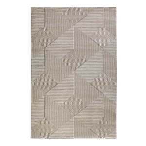 Esprit Tapis motif geometrique relief beige taupe 290x200