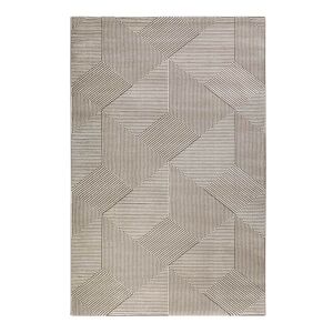 Esprit Tapis motif geometrique relief beige taupe 225x160