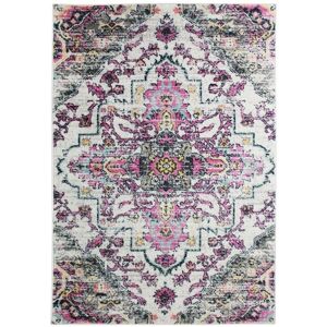 The Deco Factory Tapis esprit medaillon vintage violet 133x190