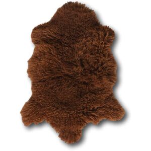 Esbeco Tapis en peau de mouton tibetain curl chocolat 80x50